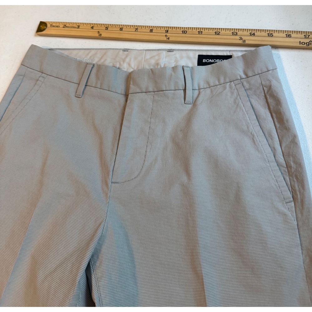 Bonobos Tuesday Slim Fit Chinos Mens 29x30 Grey Micro Houndstooth BWB00289S - Picture 7 of 10
